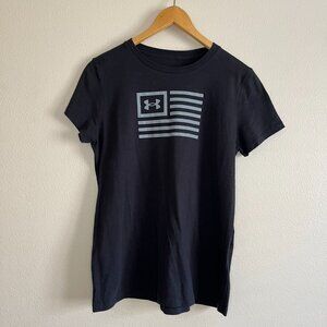 Women's Dark Grey Under Armour Freedom T-shirt, Size M